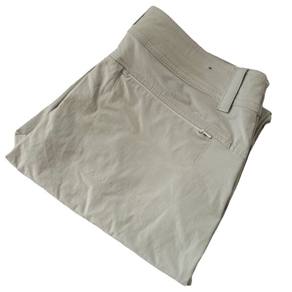 Eddie Bauer Travex Women’s 10 Beige Lightweight Outdoor Hiking Roll Snap Pants - Picture 1 of 7
